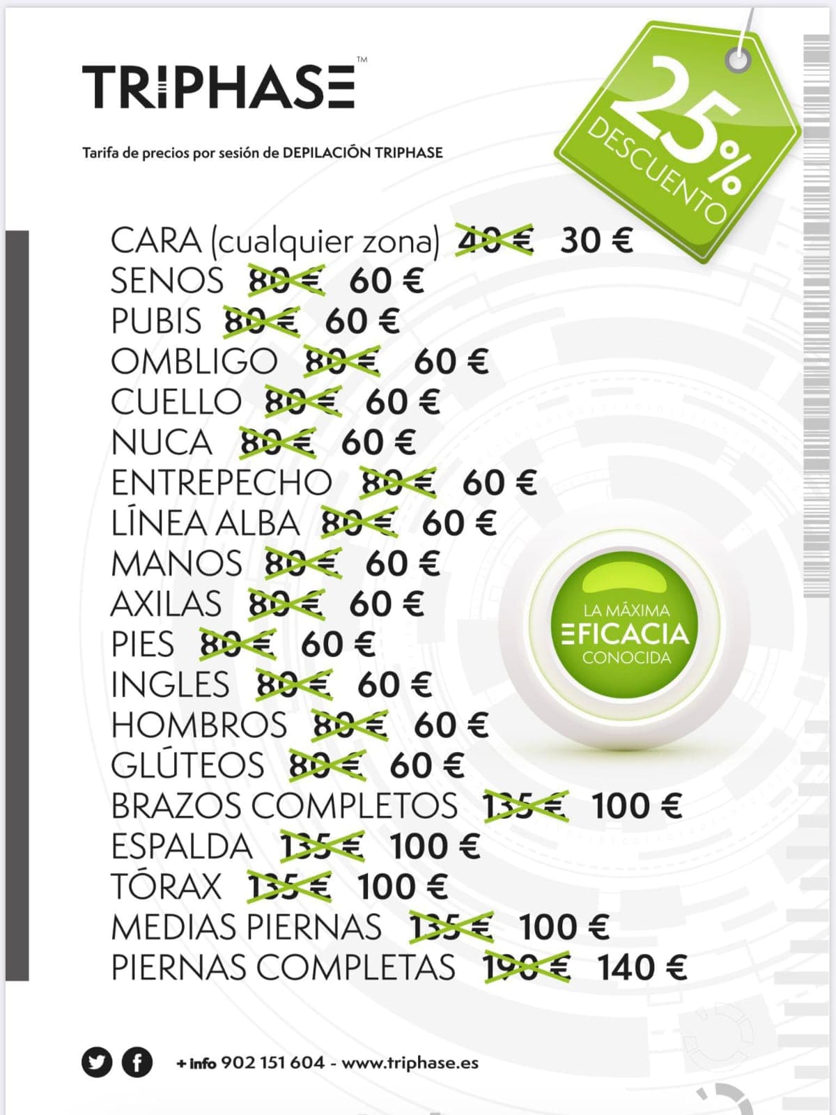 Precios de depilación láser