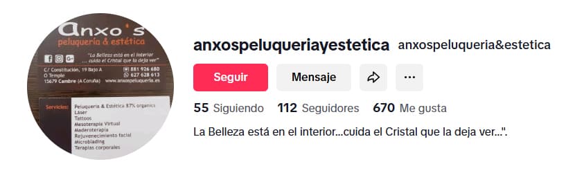 Ver Tiktok de Anxo's Peluquería & Estétic